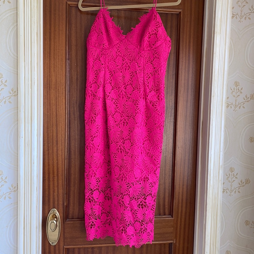 Pink lace dress